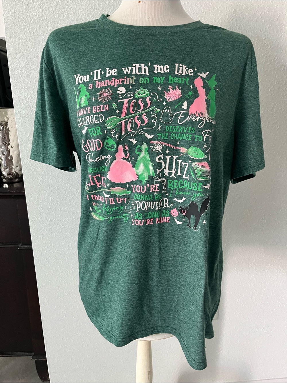 Wicked Graphic T‑Shirt with Pink & White Print